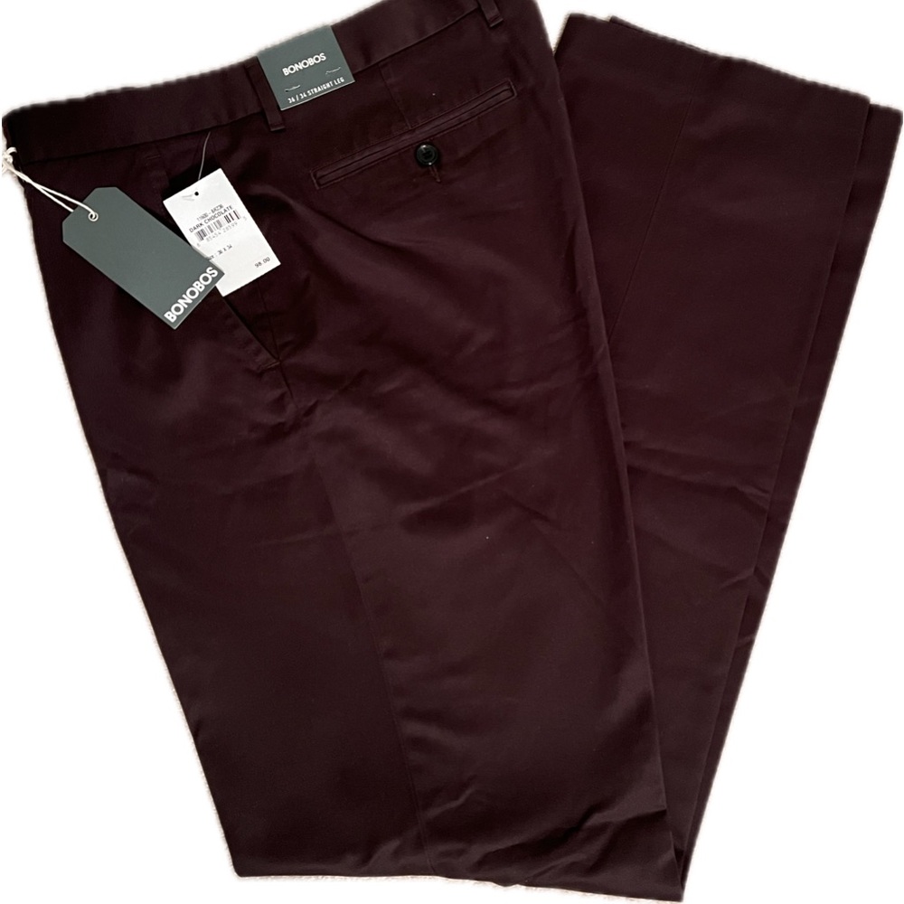Bonobos Men's Pants in Dark Burgundy